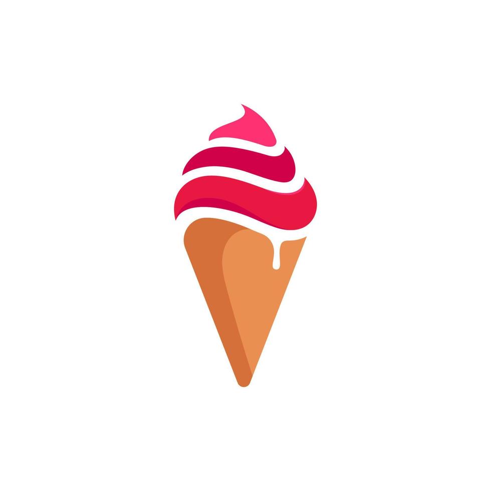 Ilustración de diseño de icono de vector de helado