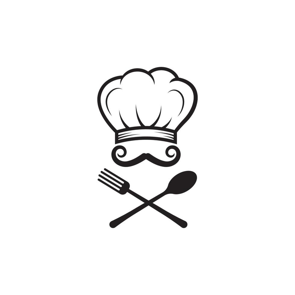 plantilla de logotipo de sombrero de chef vector