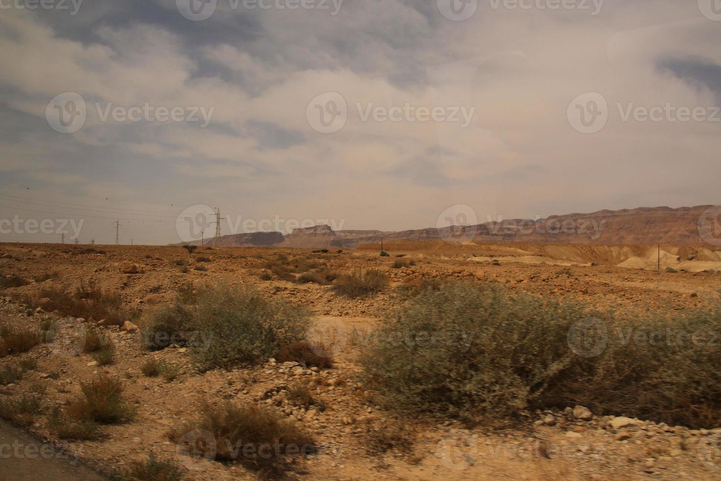 A view of the Hilltop fortress of Massada in Israel photo