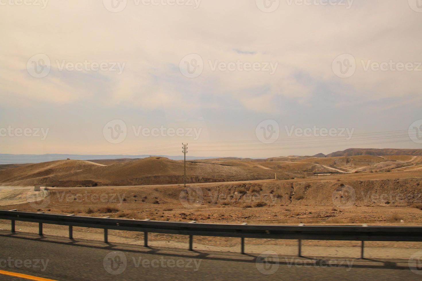 A view of the Judean Desert in Israel photo