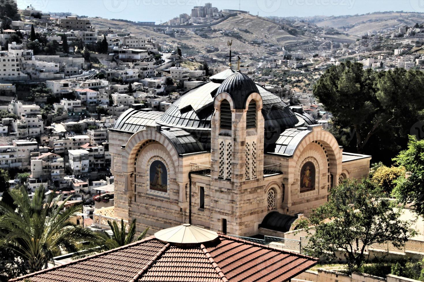 A view of the Church of St Peter at Galicantu in Jerusalem photo