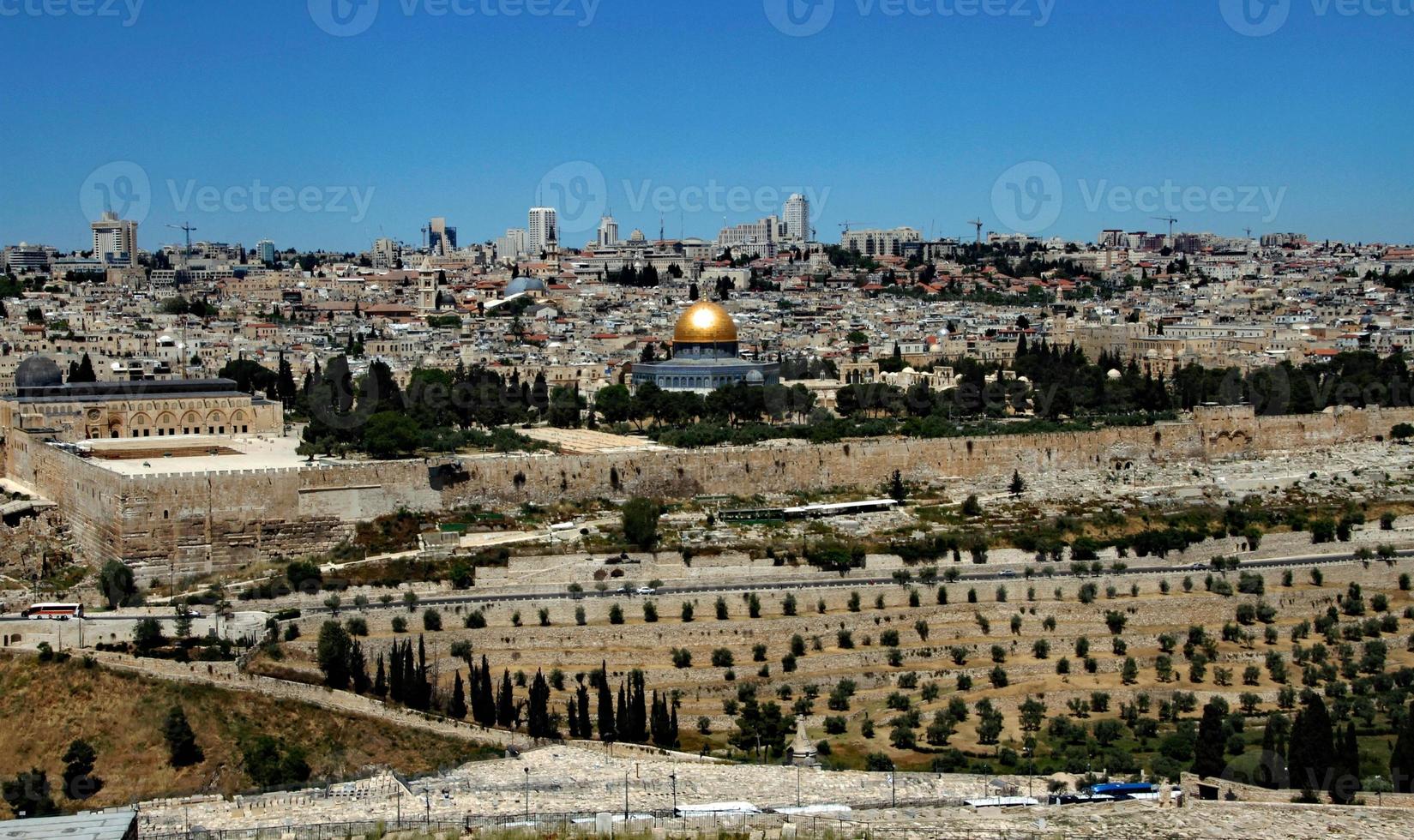 A view of Jerusalem from the Mount of Olives photo