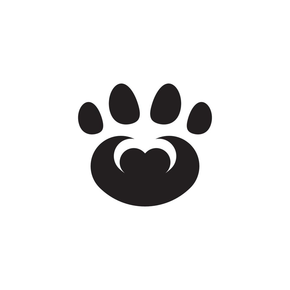 Paw Logo design vector illustration