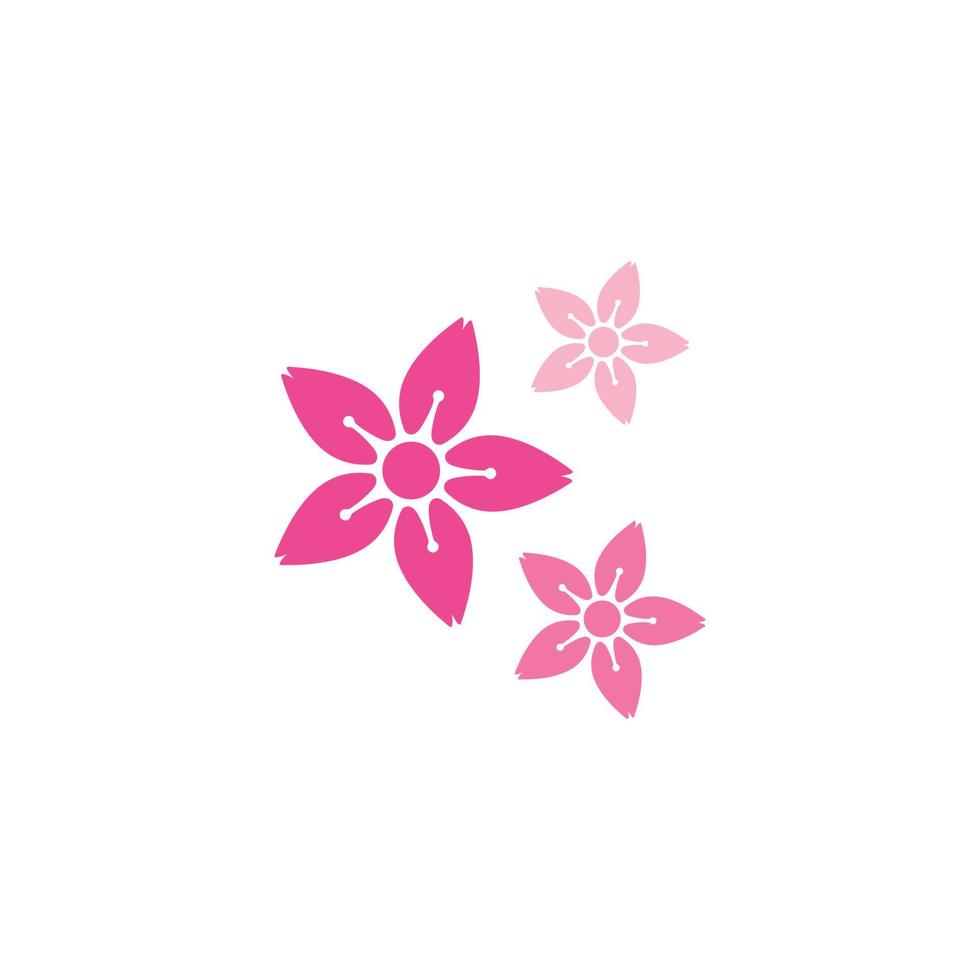 icono de vector de flor de belleza de sakura