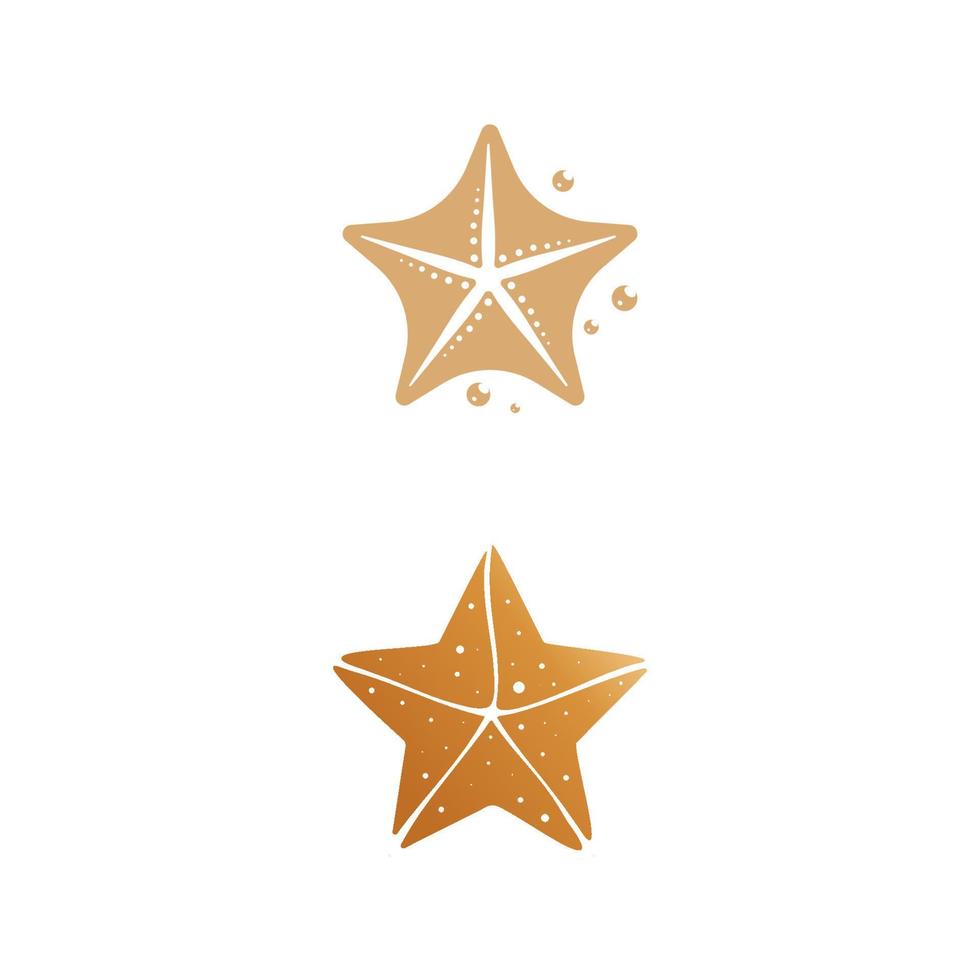 Sea Star fish icon Template vector