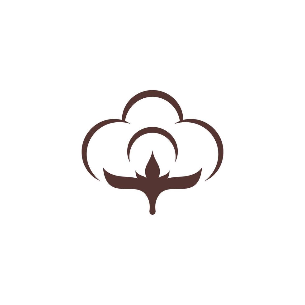 Cotton flower vector icon template