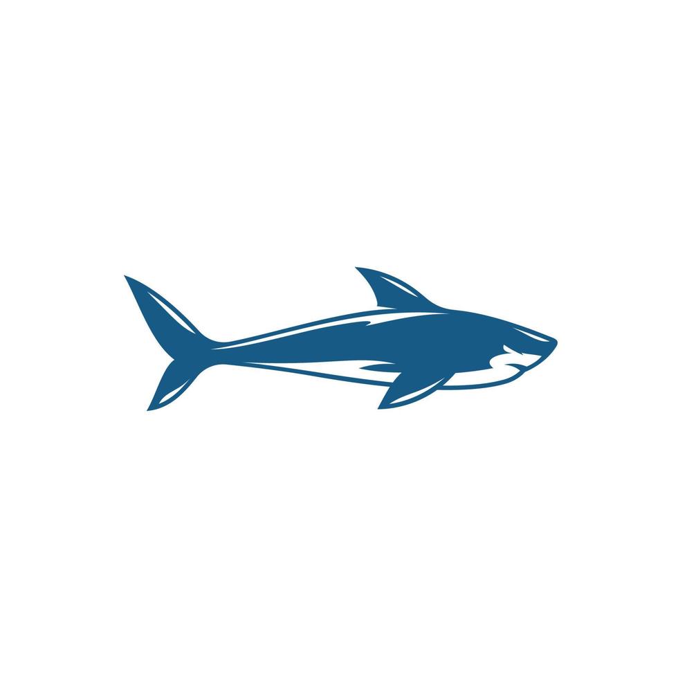 diseño de icono de ilustración de tiburón vector