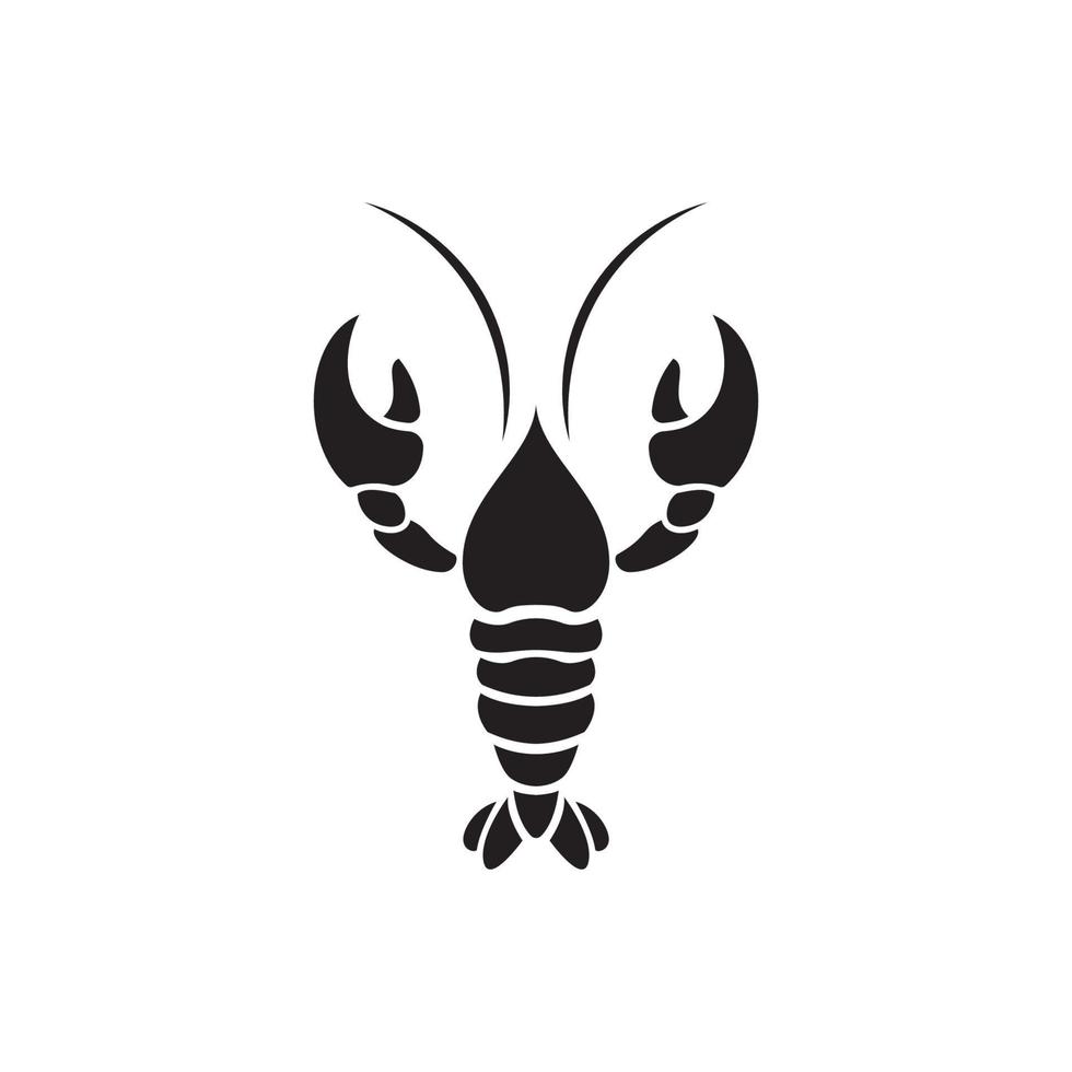 Shrimp vector icon illustration