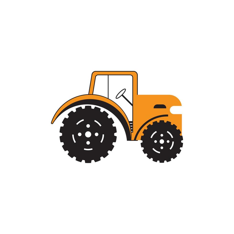 Ilustración de diseño de icono de vector de tractor