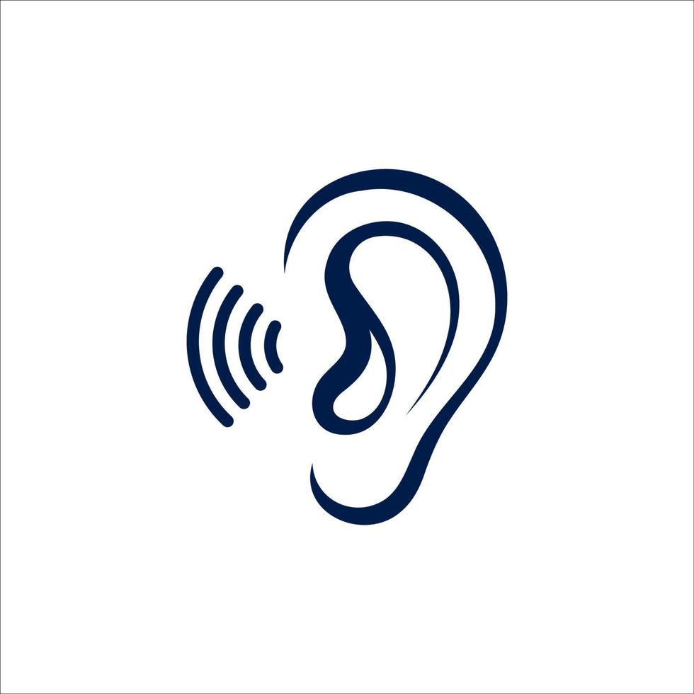 Hearing icon illustration Template vector