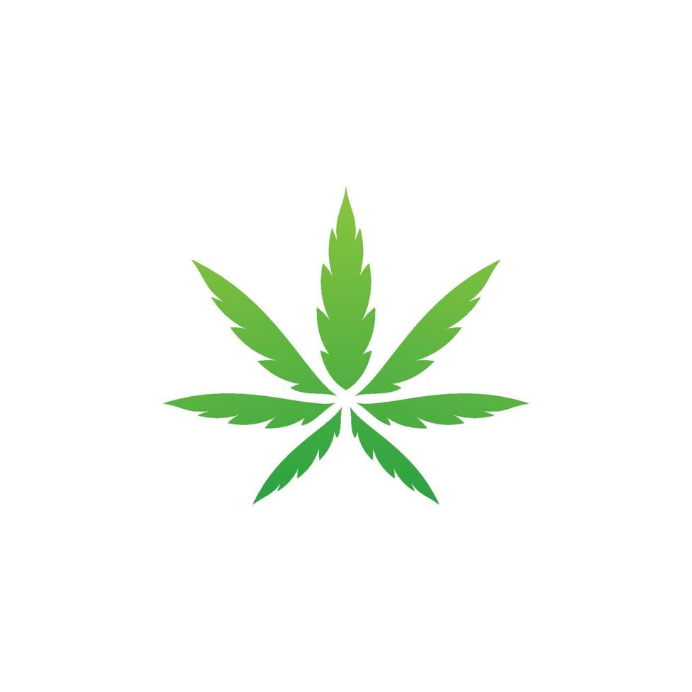 Ilustración de símbolo de signo de marihuana canabis vector