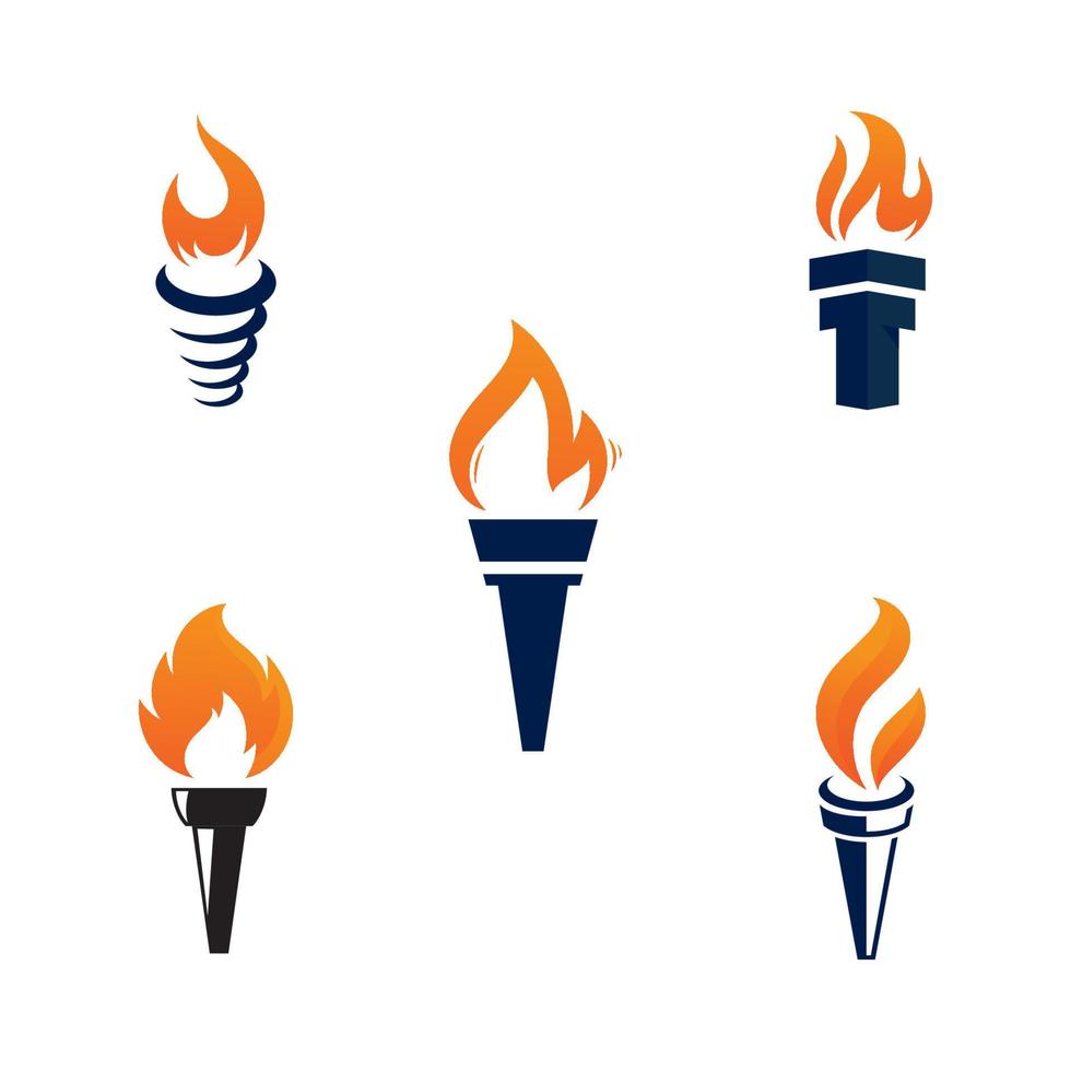 Torch vector icon illustration design