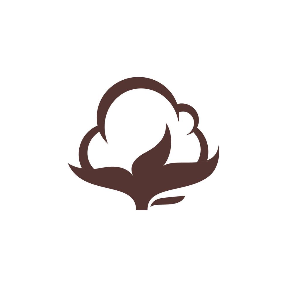 Cotton flower vector icon template