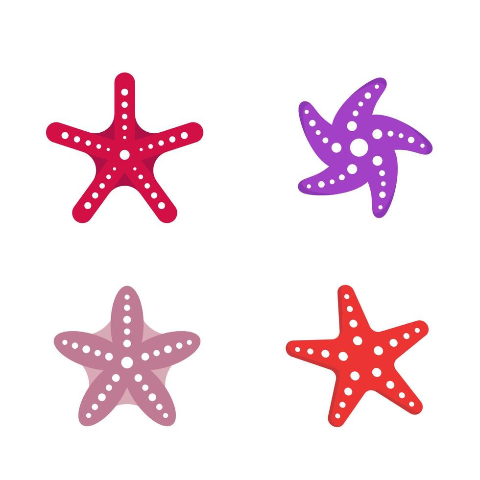 vector de plantilla de icono de pez estrella de mar