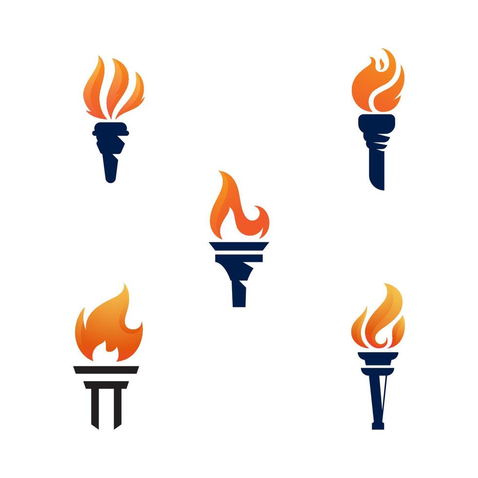 Torch vector icon illustration design