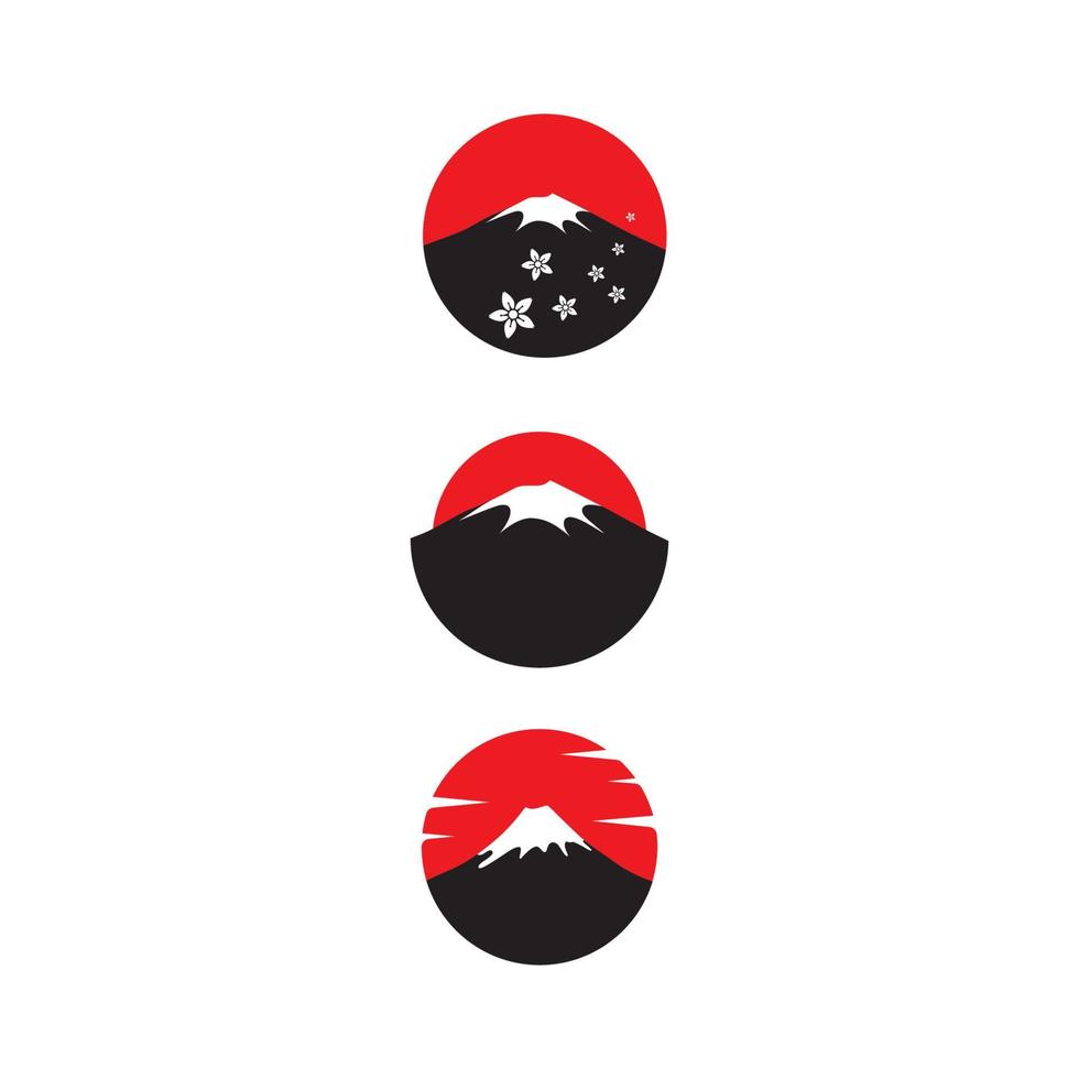 japan mountain icon vector