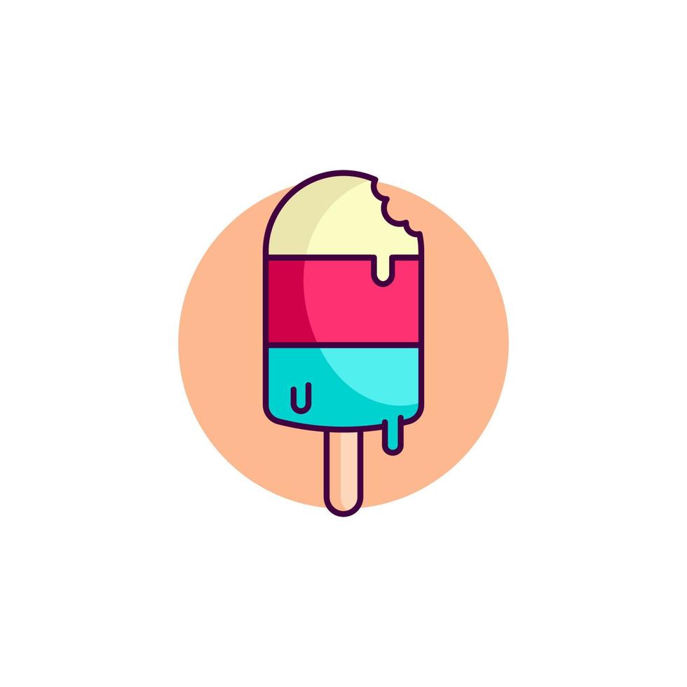 Ilustración de diseño de icono de vector de helado