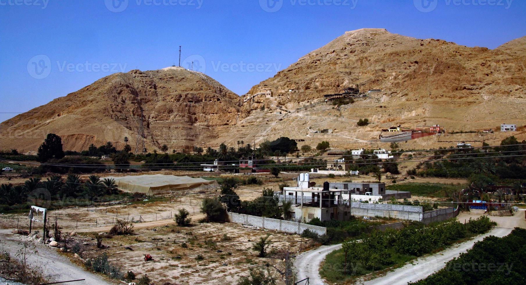 A view of the old town of Jericho in Israel photo