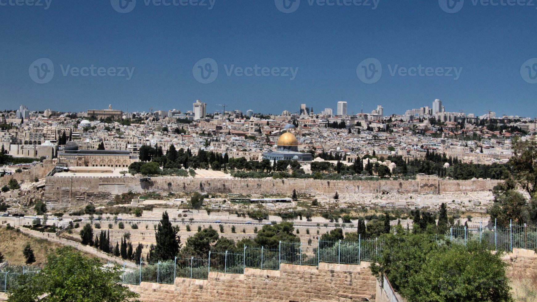 A view of Jerusalem from the Mount of Olives photo