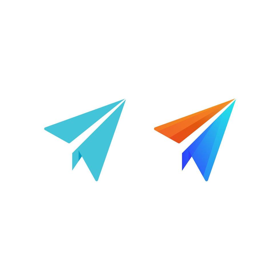 Paper plane Vector icon design illustration