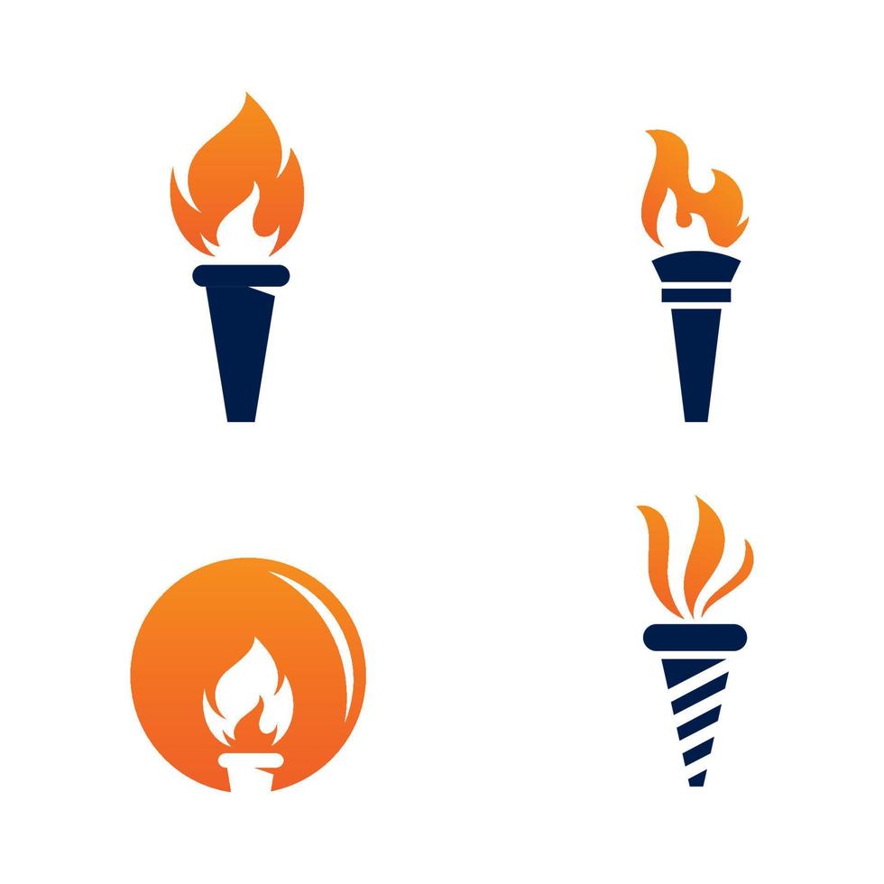 Torch vector icon illustration design