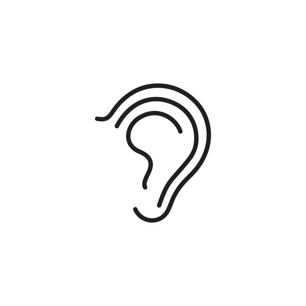 Hearing icon illustration Template vector