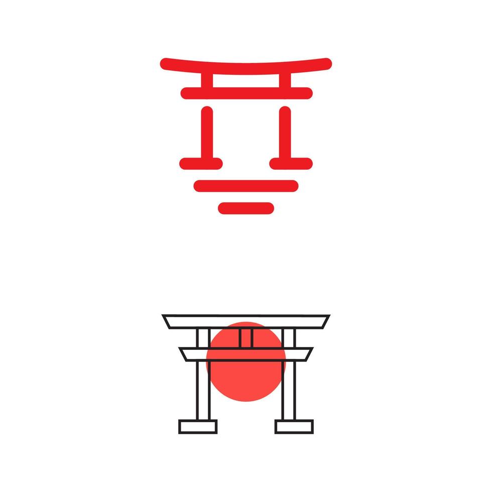 Gate Japan Vector icon design illustration