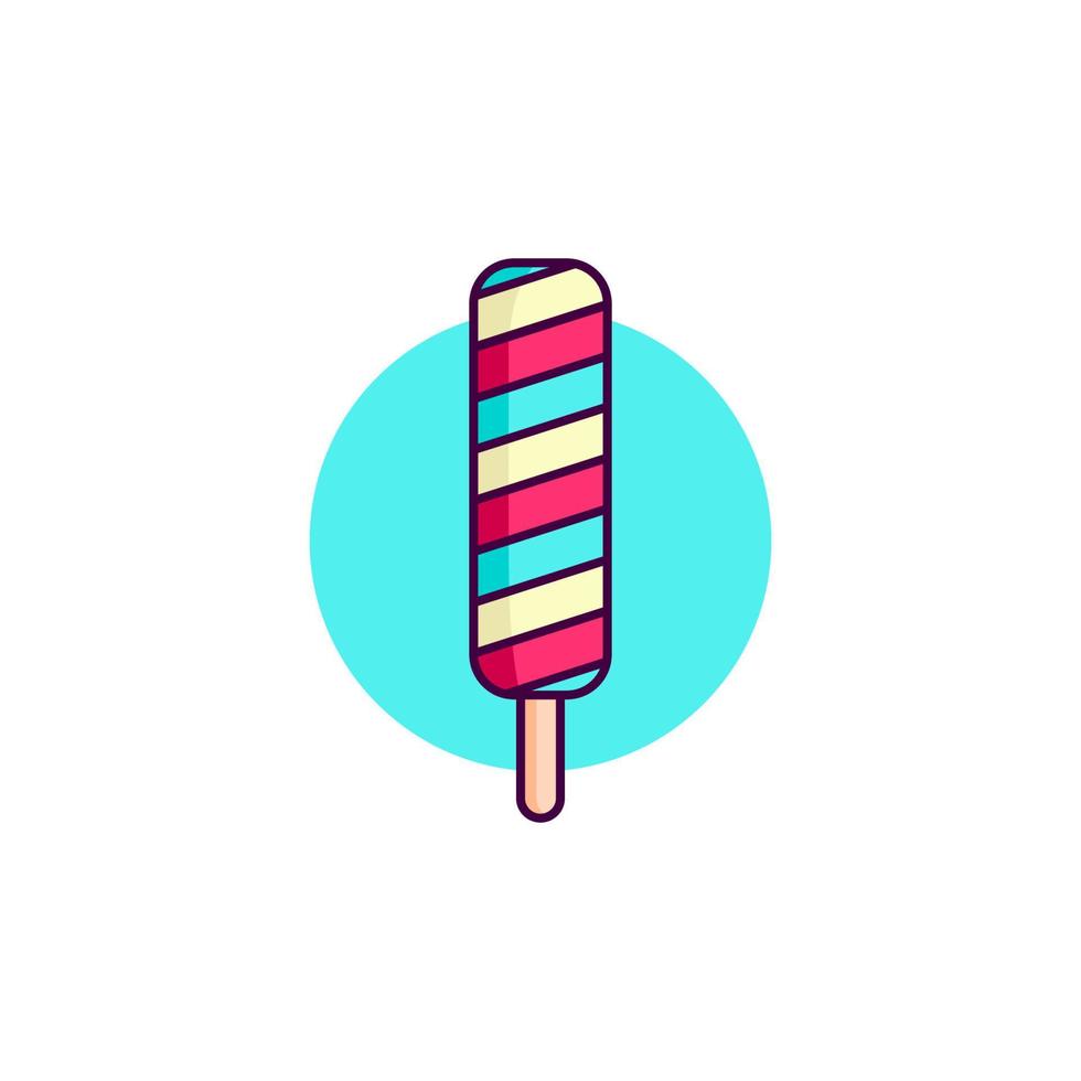 Ilustración de diseño de icono de vector de helado