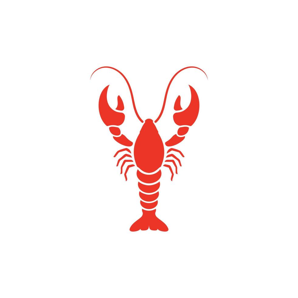Ilustración de icono de vector de camarón