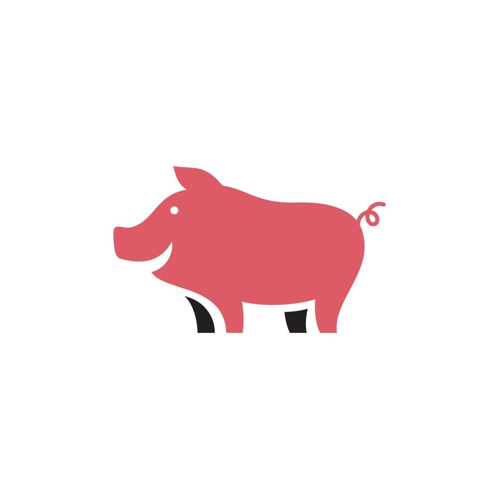 Pig symbol Template vector icon illustration