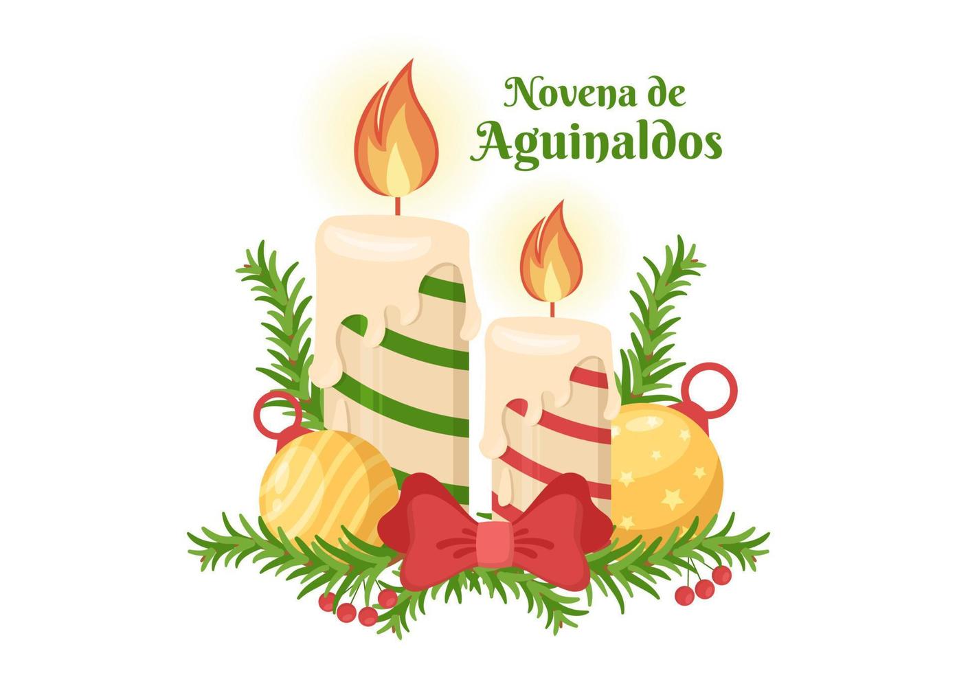 novena de aguinaldos tradición navideña en colombia para que las familias se reúnan en navidad en dibujos animados planos dibujados a mano ilustración de plantillas vector