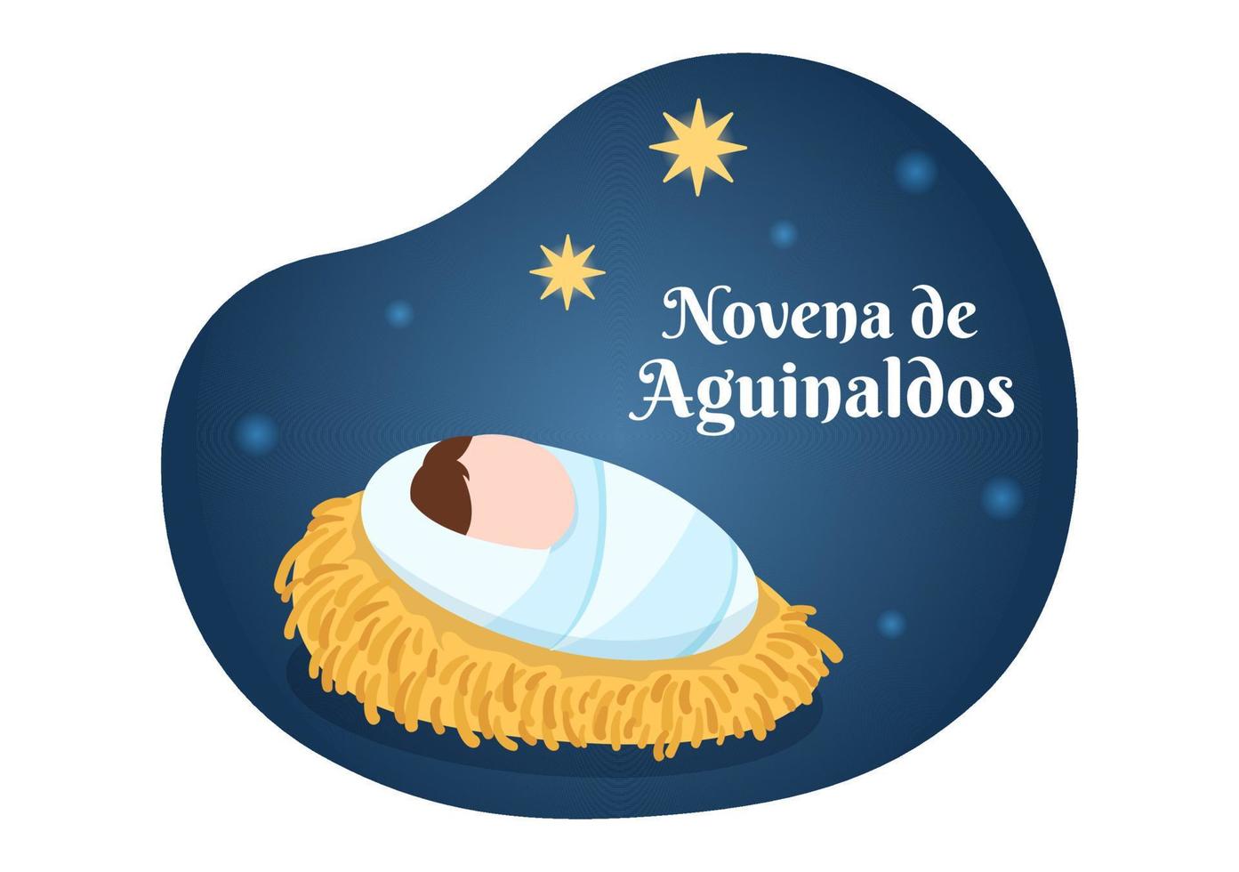 Novena De Aguinaldos Holiday Tradition in Colombia for Families to Get Together at Christmas in Flat Cartoon Hand Drawn Templates Illustration vector