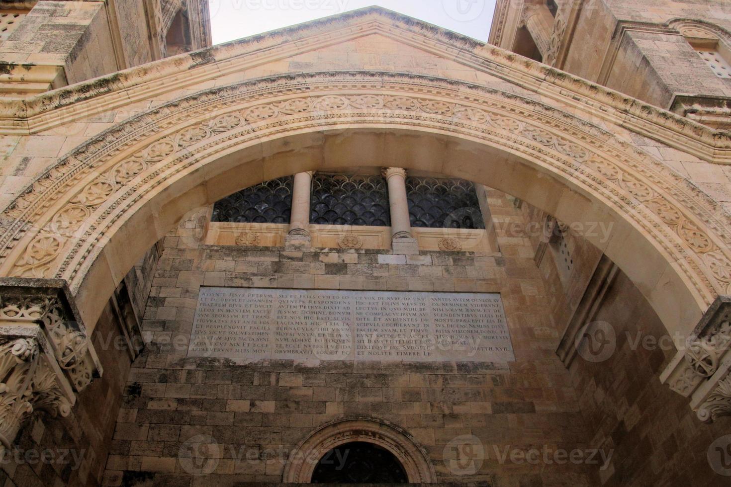 A view of the Church of Transfiguration in Israel photo