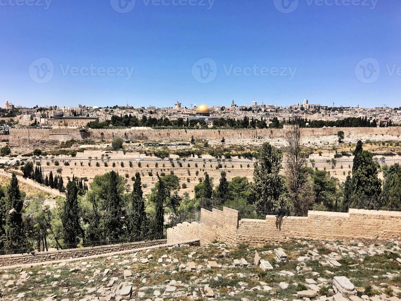 A view of Jerusalem from the Mount of Olives photo