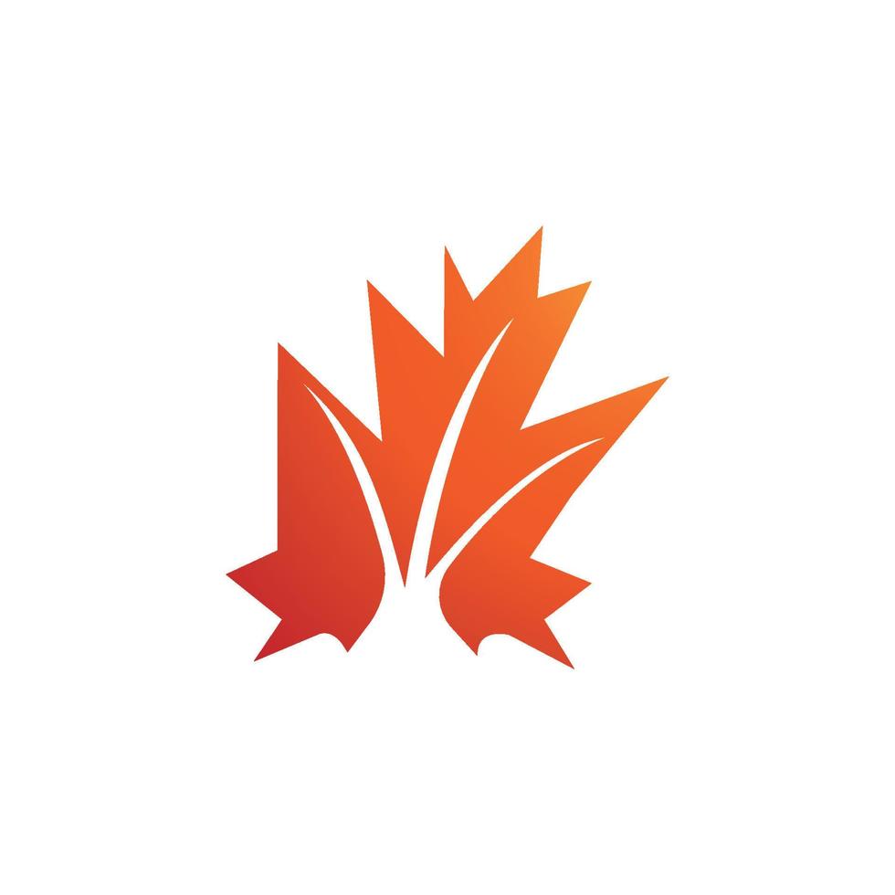 autumn leaf icon vector