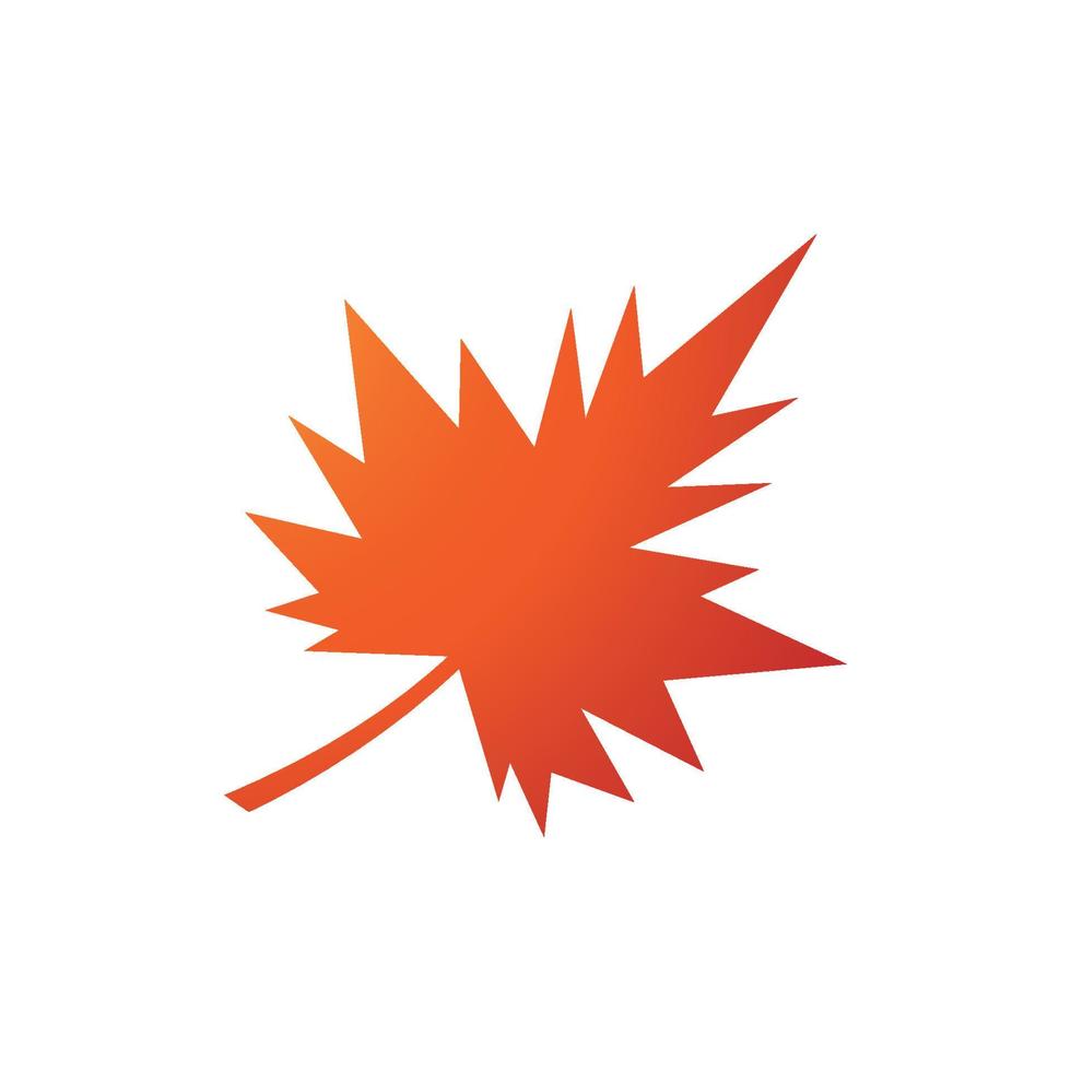 autumn leaf icon vector