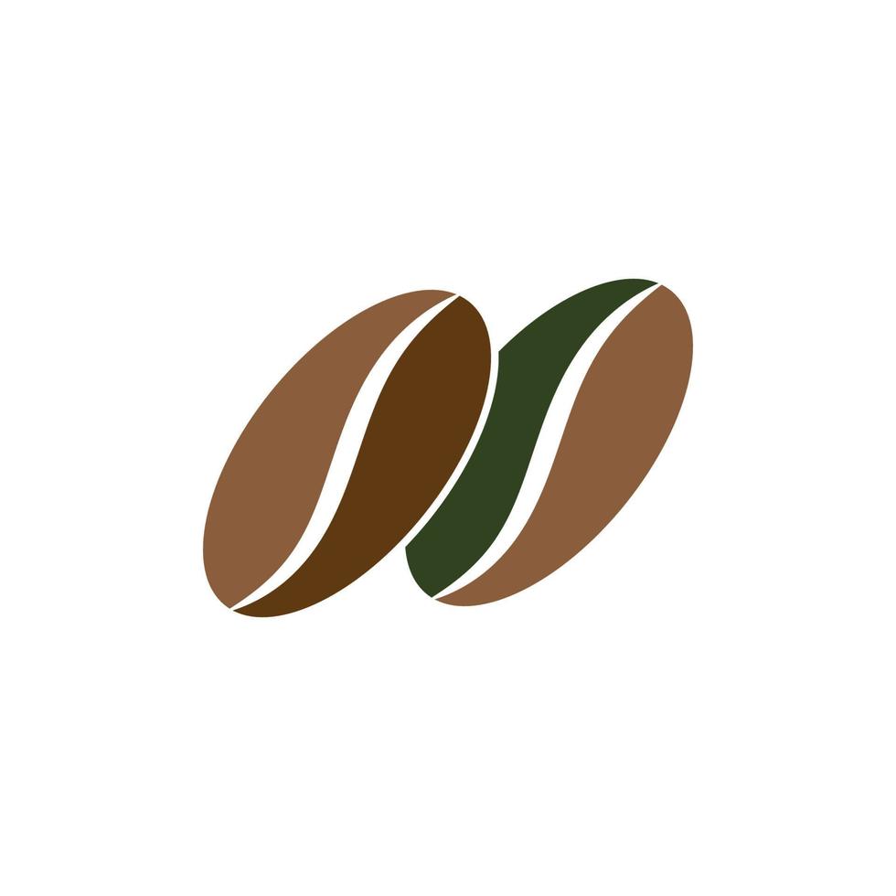 logo de granos de cafe vector