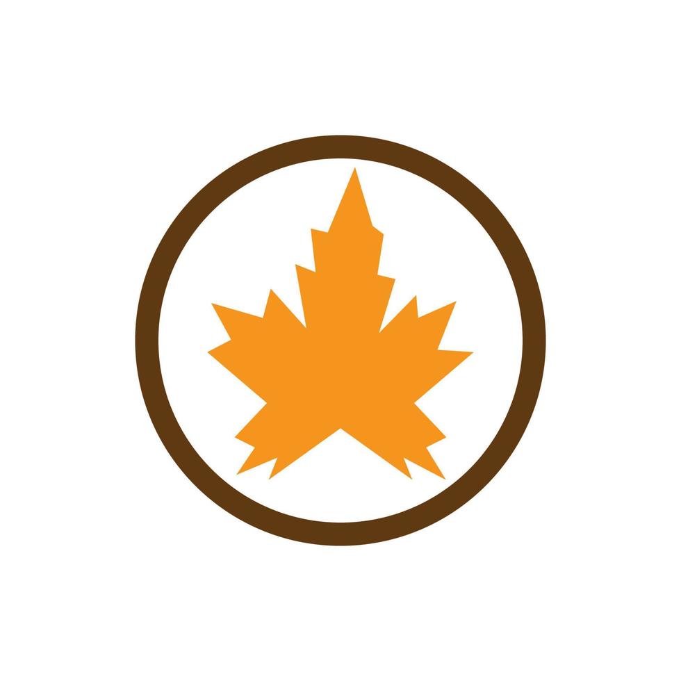 autumn leaf icon vector