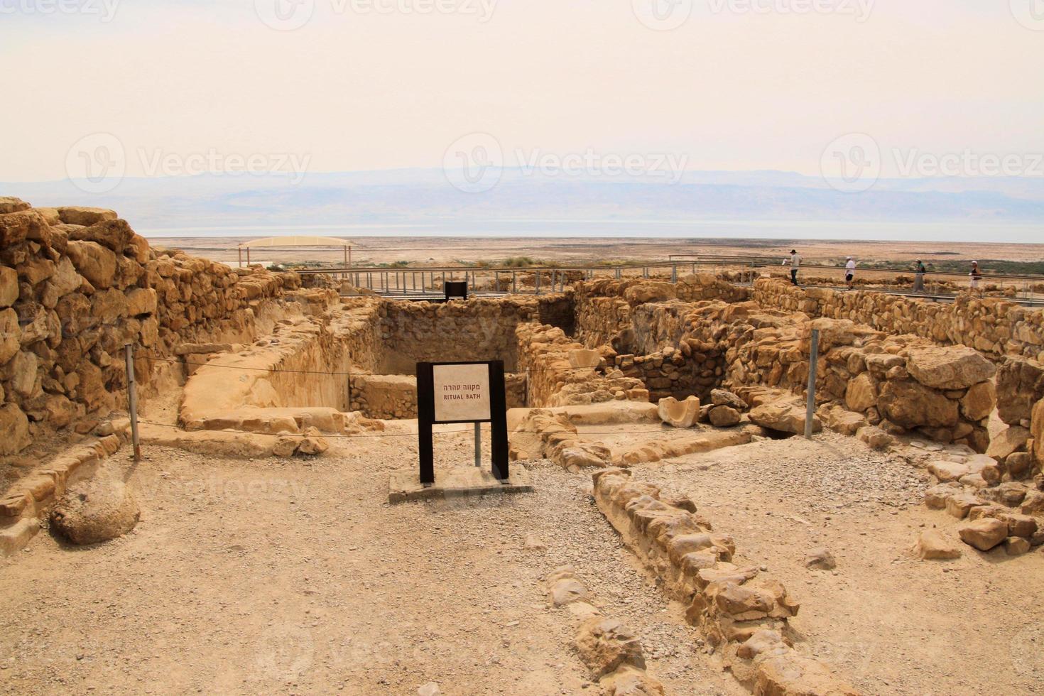 A view of Qumran in Israel photo
