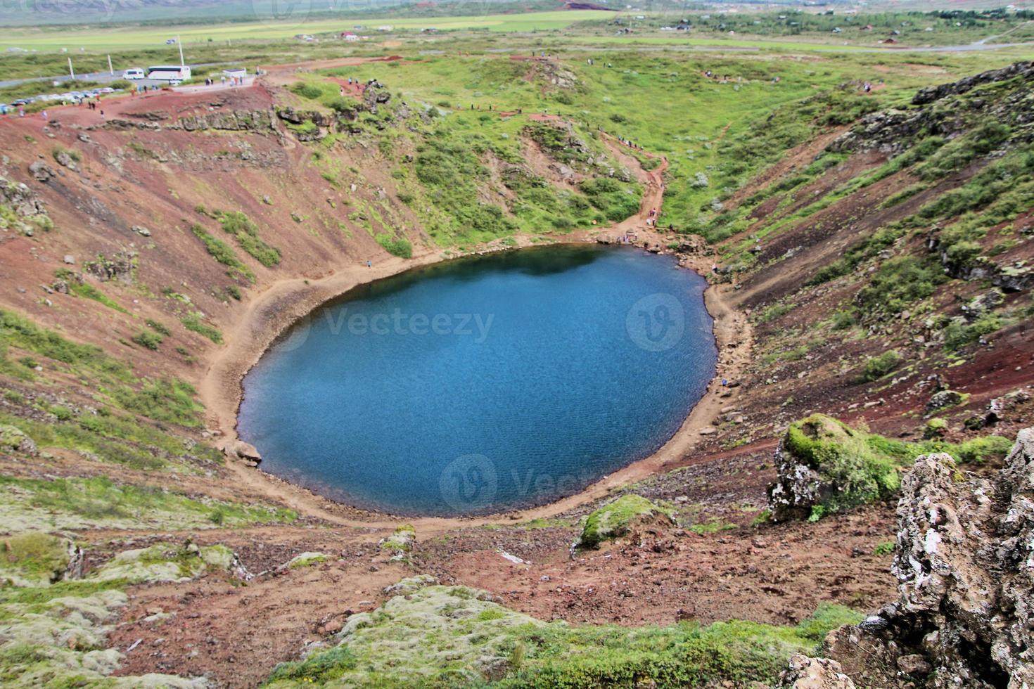 A view of the Kerid Crater in Iceland photo