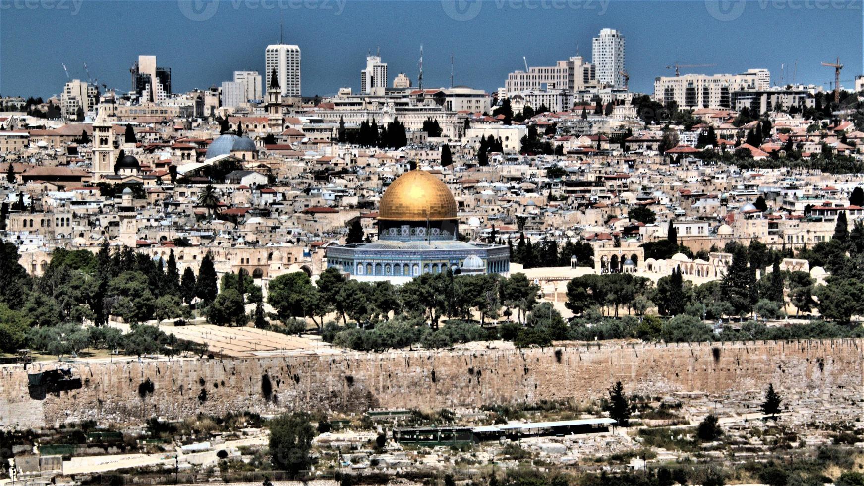 A view of Jerusalem from the Mount of Olives photo