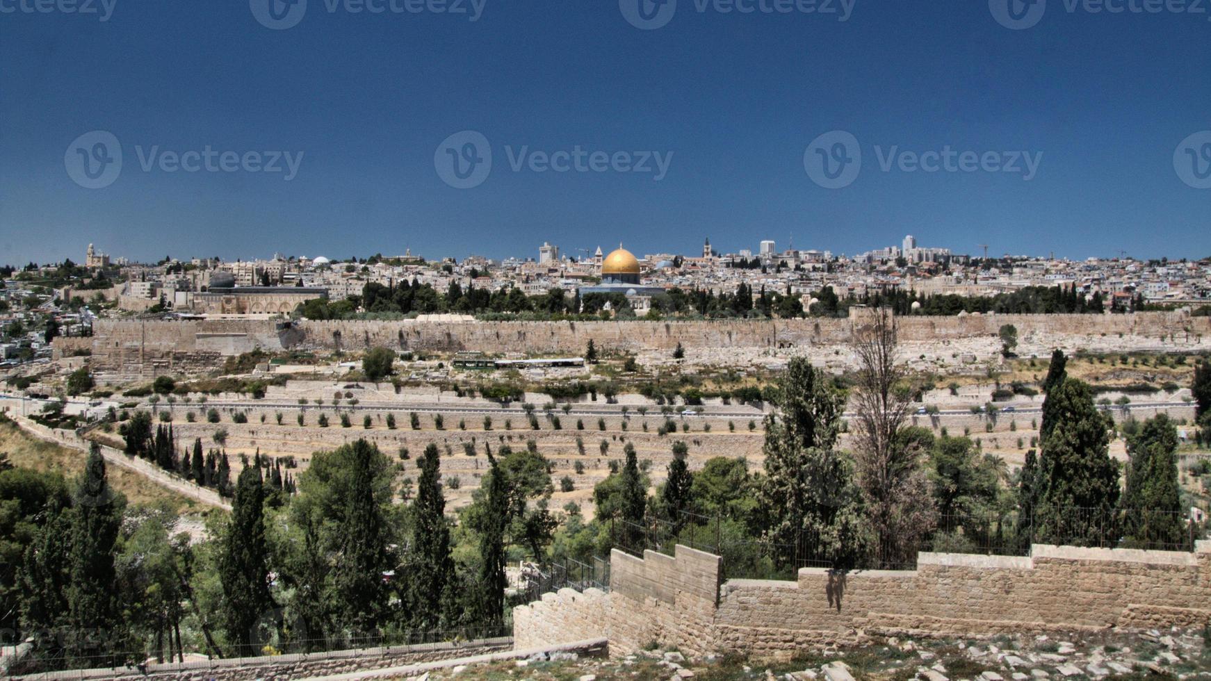 A view of Jerusalem from the Mount of Olives photo