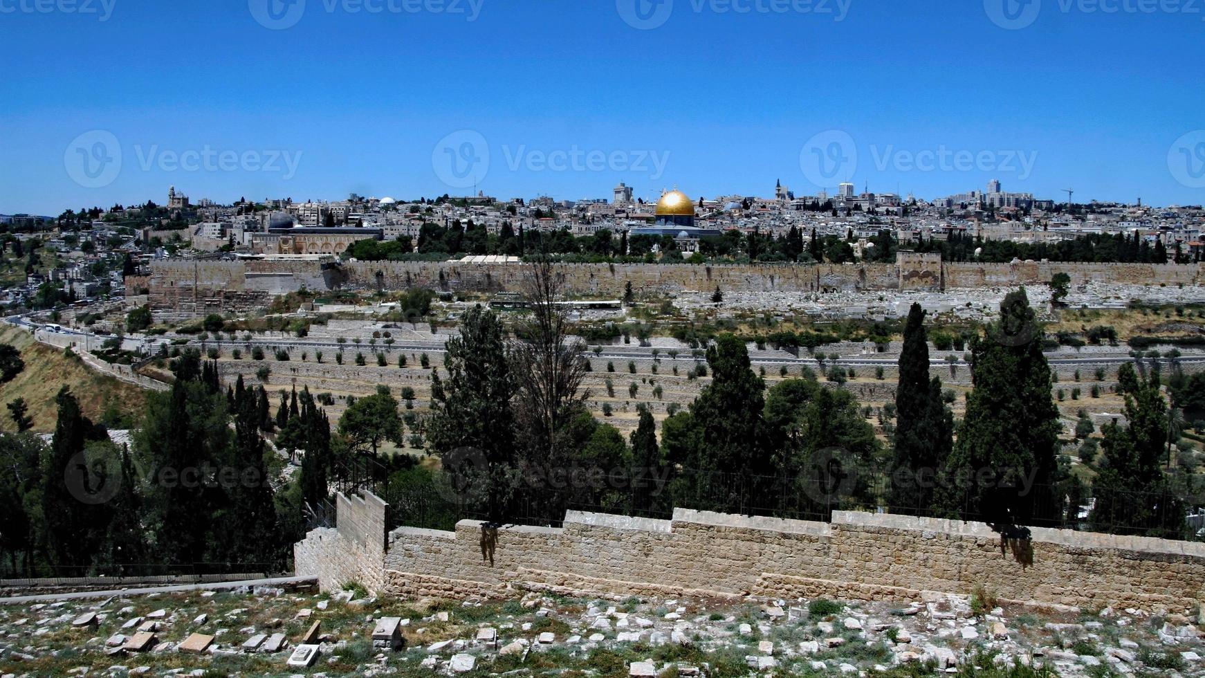 A view of Jerusalem from the Mount of Olives photo