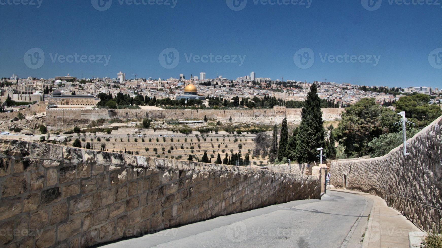 A view of Jerusalem from the Mount of Olives photo