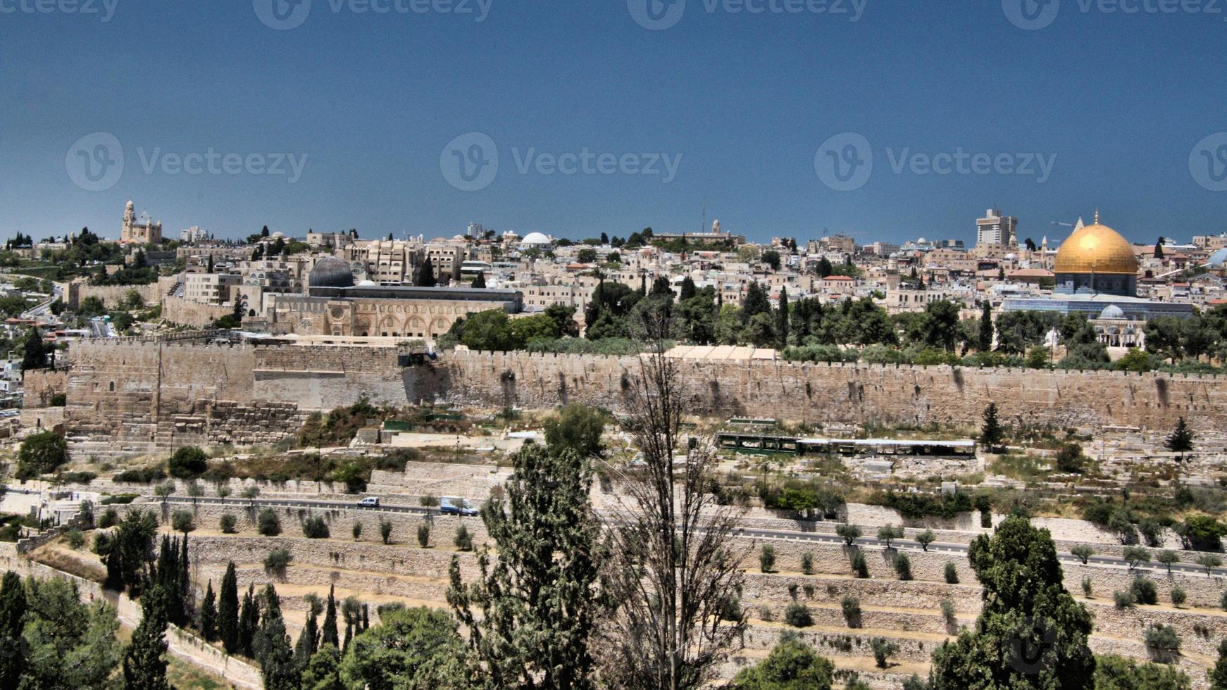 A view of Jerusalem from the Mount of Olives photo