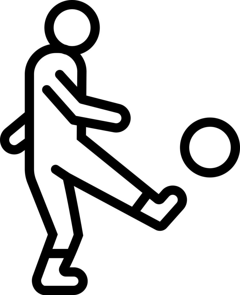 line icon for kick vector