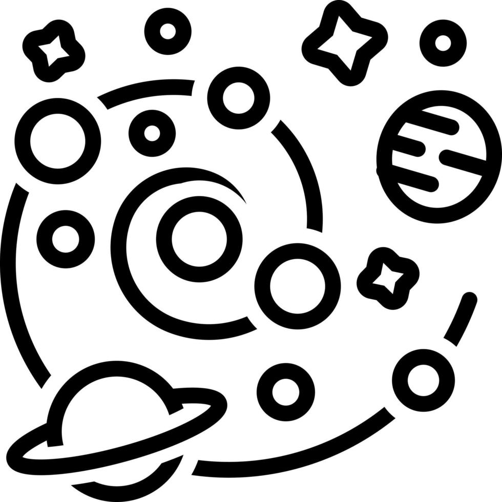 line icon for galaxy vector