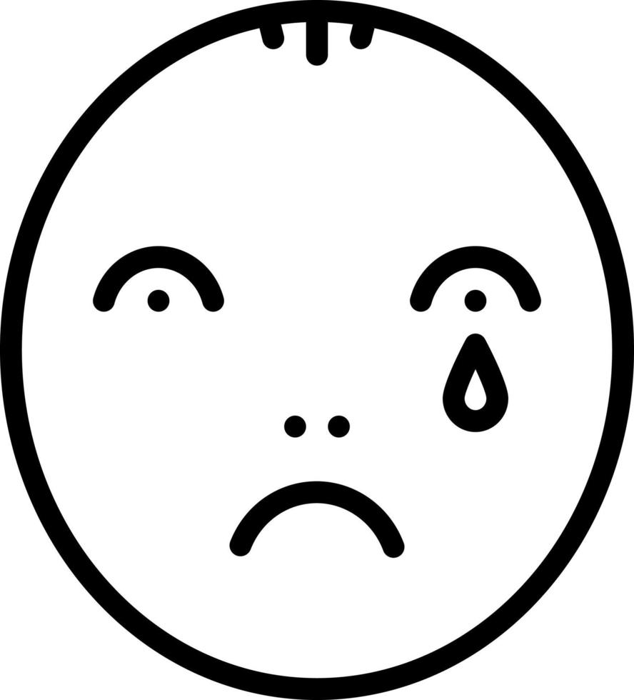 line icon for sad vector