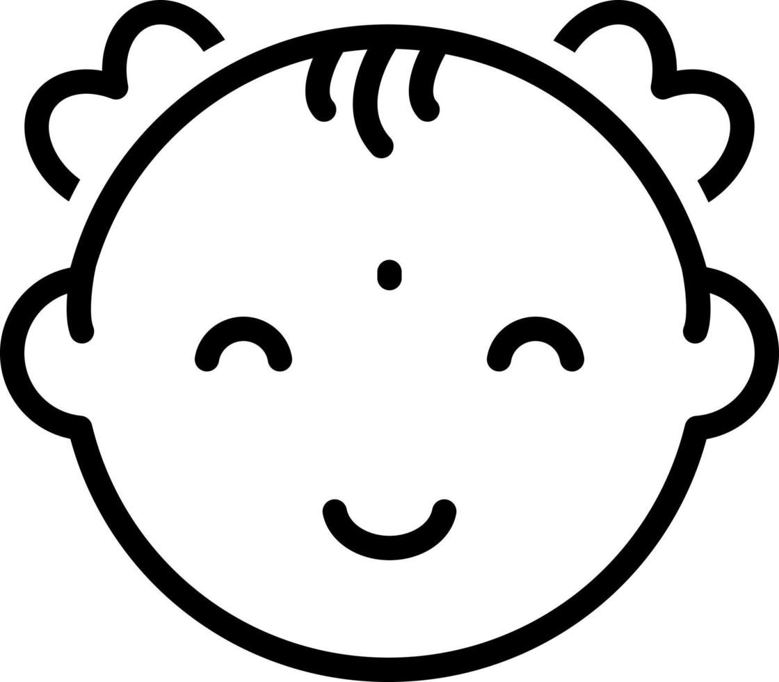 line icon for baby vector
