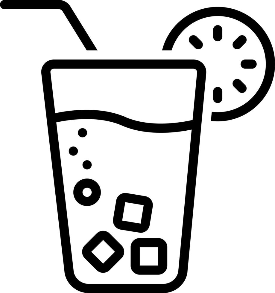 icono de línea para jugo vector